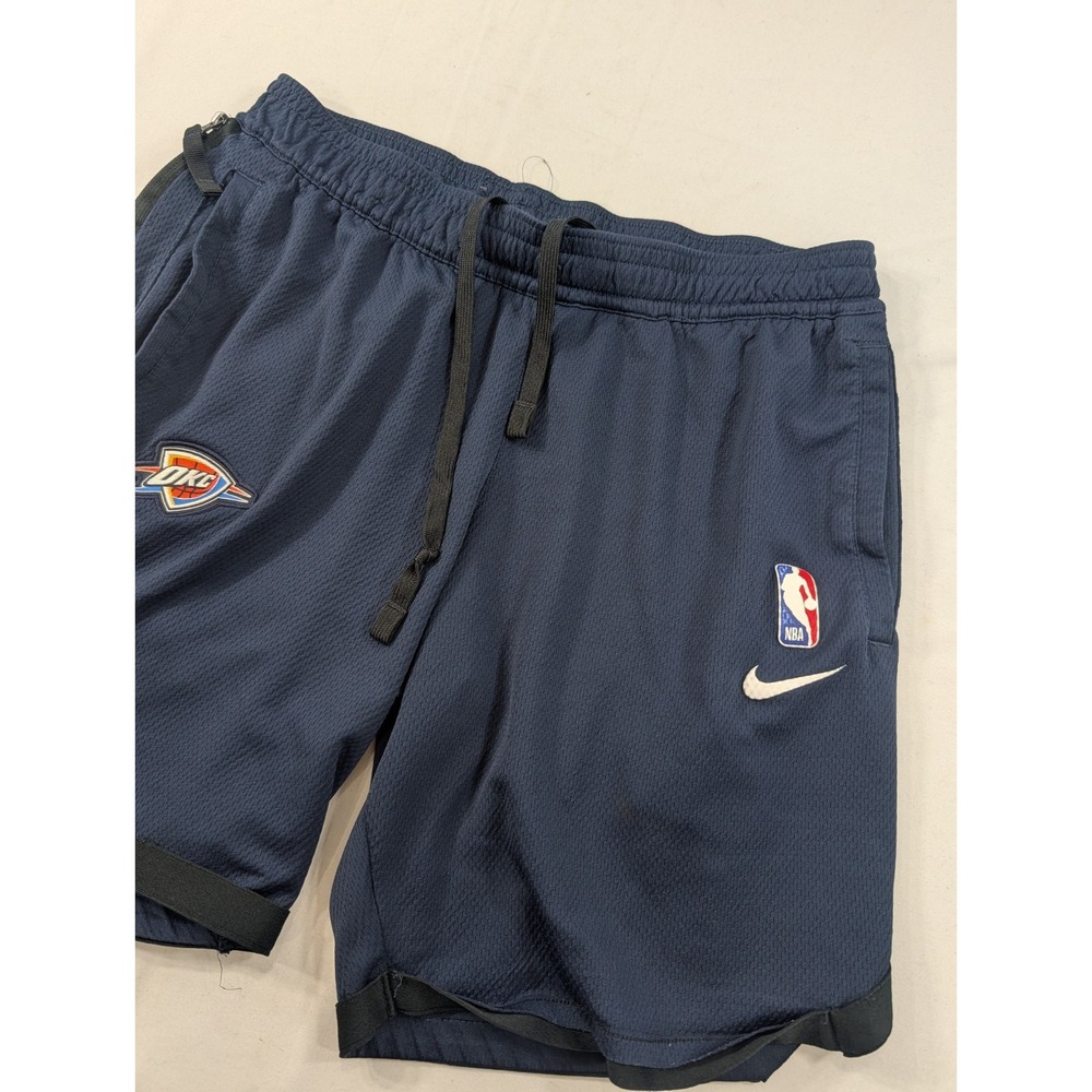 Nike Oklahoma City Thunder Basketball Shorts Mens Medium Navy Blue OKC NBA